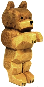 Kunstgewerbliche Schnitzterein Emil Helbig Braunbär stehend  (Kunstgewerbliche Schnitzterein Emil Helbig 09-17c) Braunbär, stehend